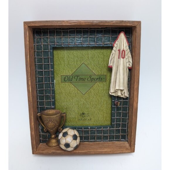 Russ Old Time Sports Soccer 3.5" x 5" Picture Box Frame Vintage - Picture 2 of 16